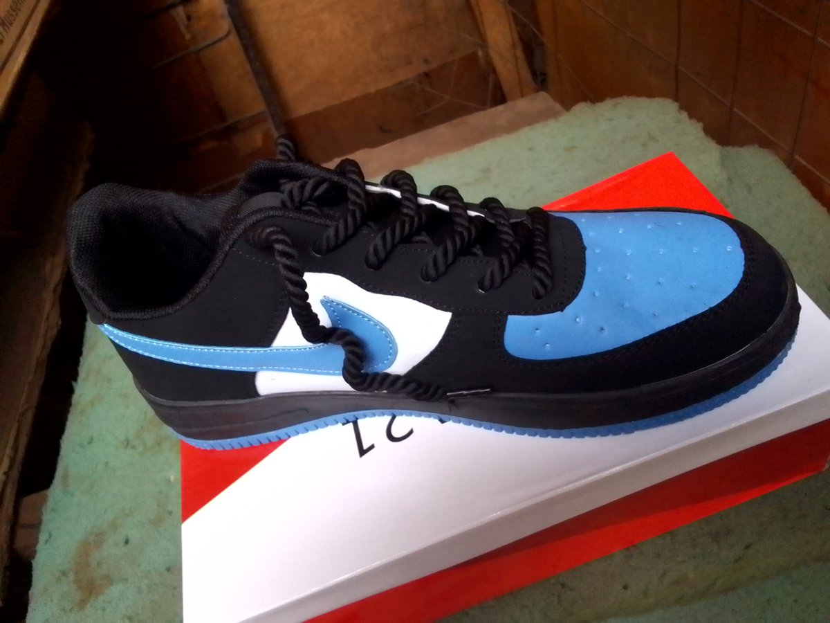 Black and Blue Nike Air Force 1