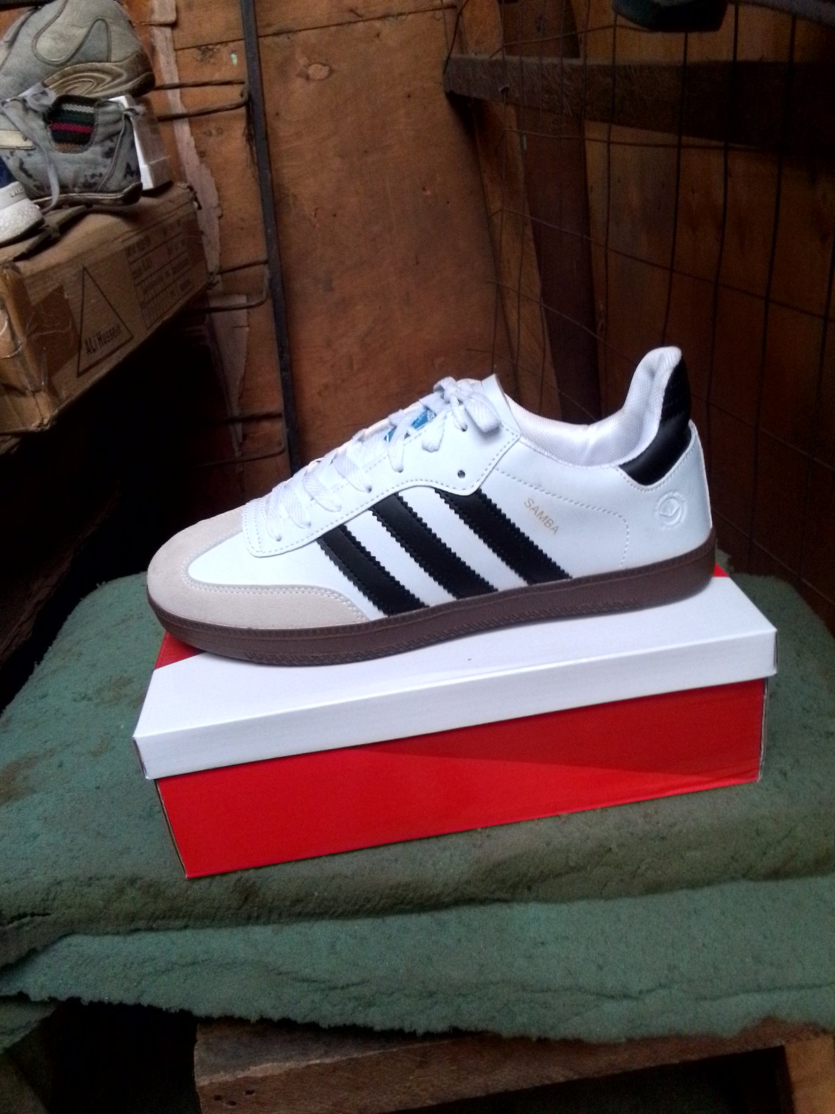 White Adidas Samba Shoes