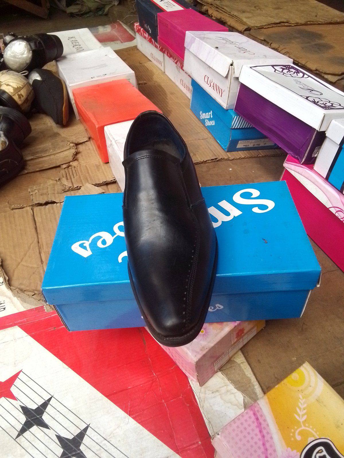Men's Black Formal Slip-On Shoes
