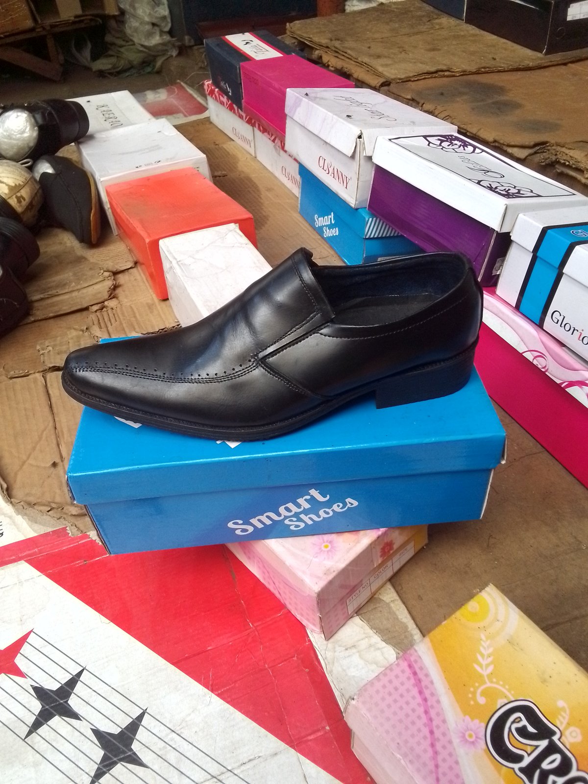 Men's Black Formal Slip-On Shoes