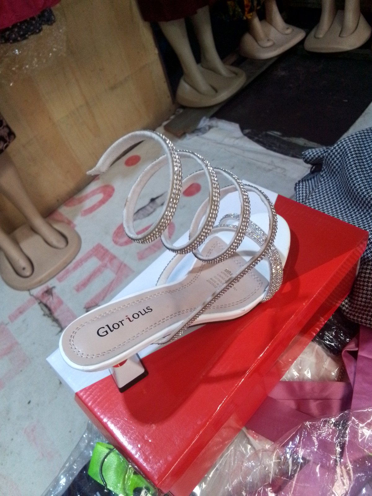 Glorious White and Silver Sandals