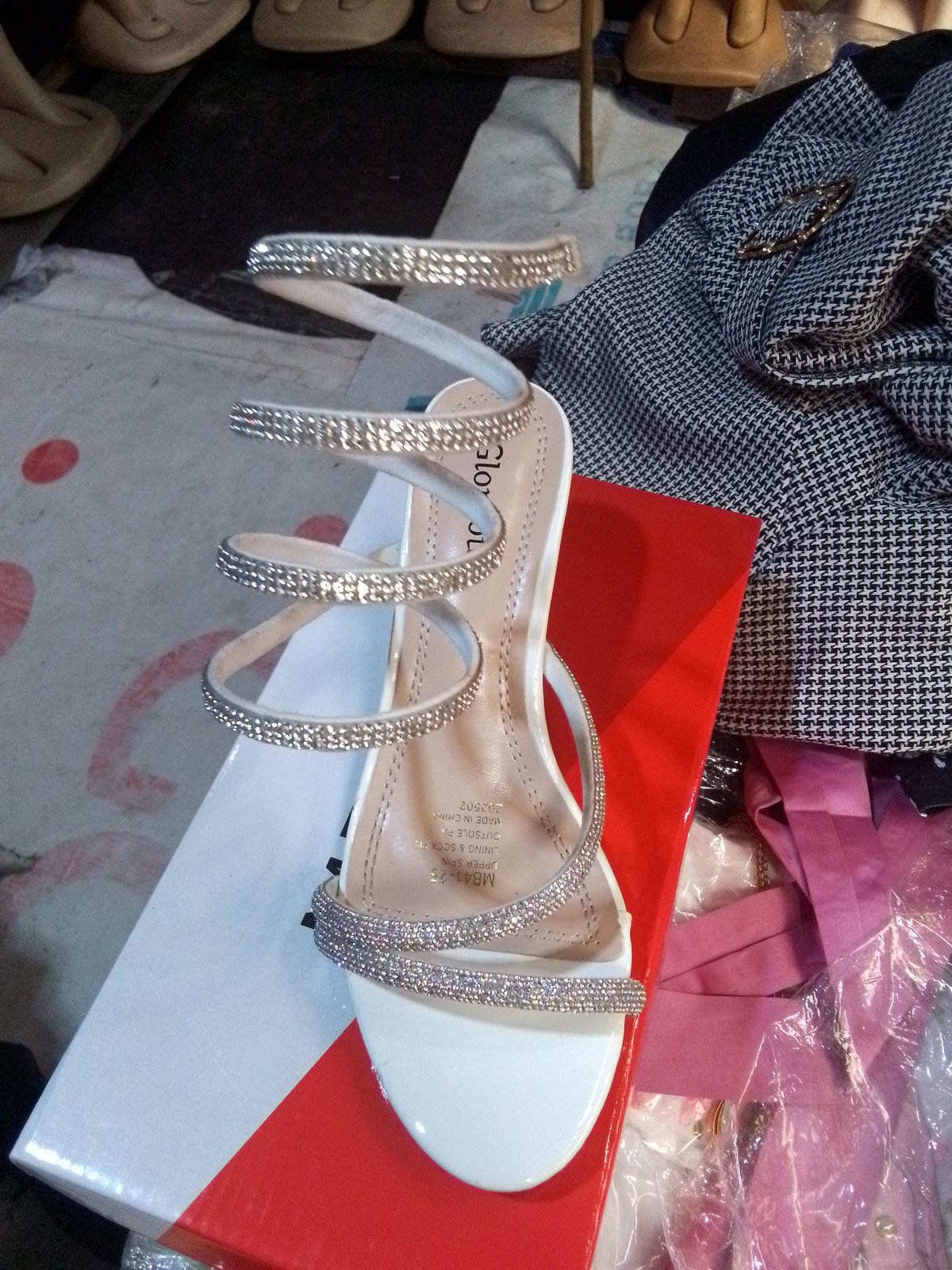 Glorious White and Silver Sandals