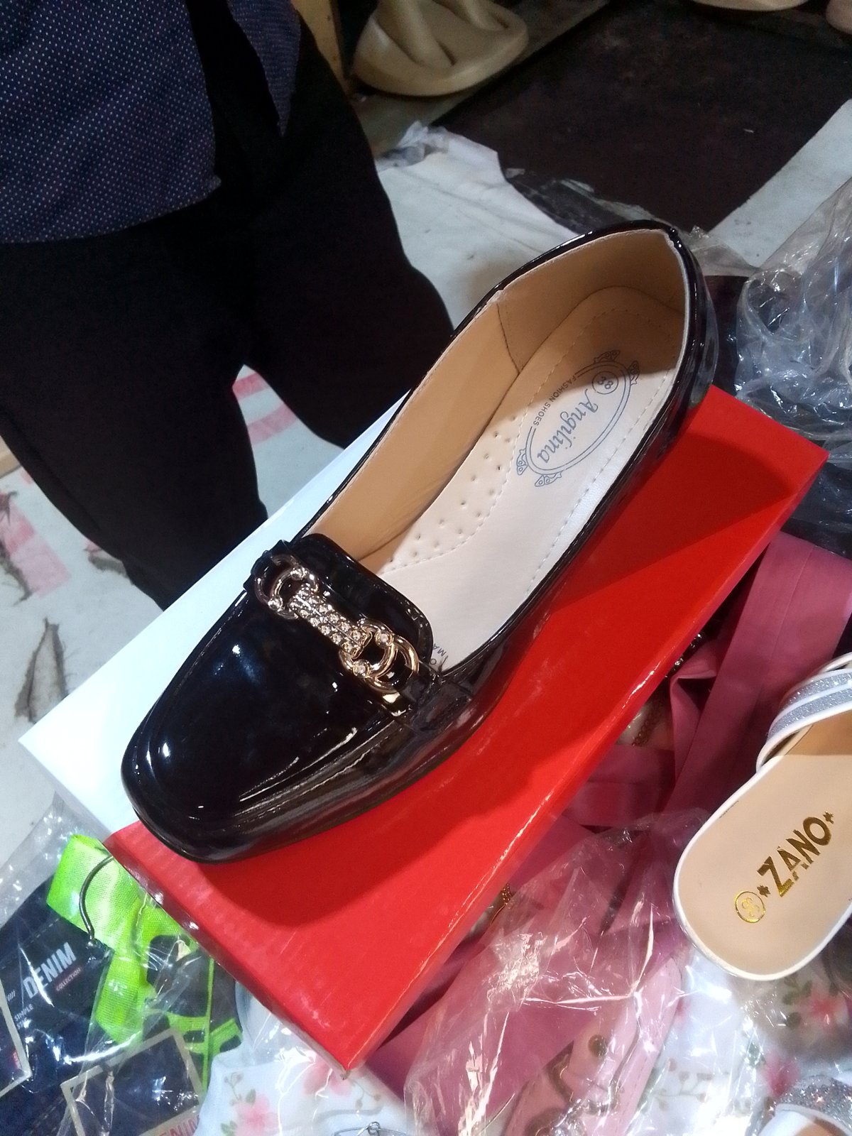Angelina Patent Loafer Flats